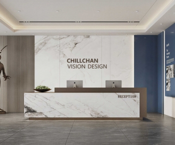 Modern Office Reception Desk-ID:294809106