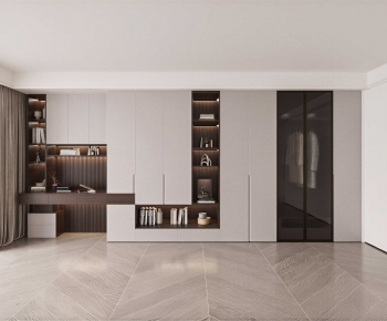 Modern Clothes Storage Area-ID:303014991