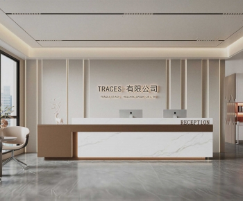 Modern Office Reception Desk-ID:654561047