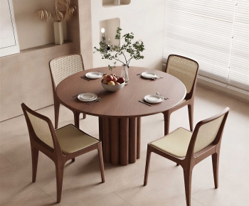 Wabi-sabi Style Dining Table And Chairs-ID:873199946