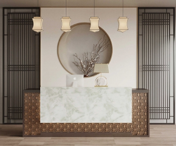 New Chinese Style Reception Desk-ID:871094945