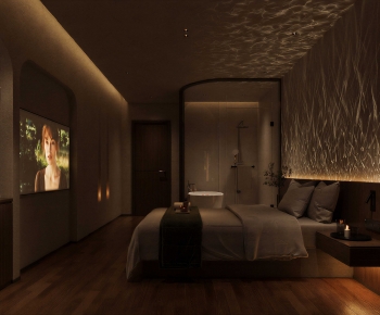 Wabi-sabi Style Guest Room-ID:650356055