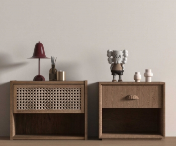 Wabi-sabi Style Bedside Cupboard-ID:331860078