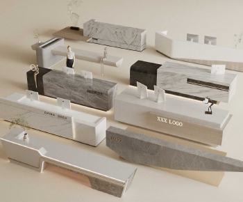 Modern Reception Desk-ID:129360911