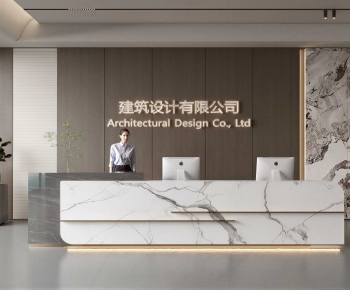 Modern Office Reception Desk-ID:335392007