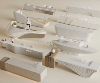 Modern Reception Desk-ID:676091911