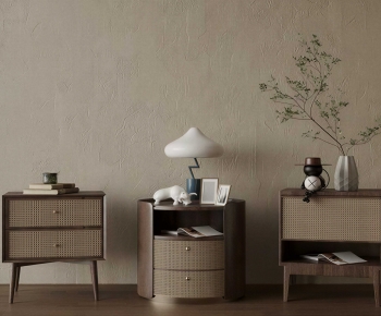 Wabi-sabi Style Bedside Cupboard-ID:467680934