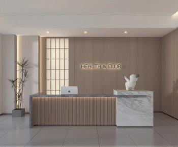 Modern Office Reception Desk-ID:758117918