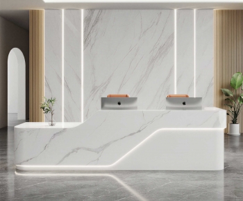 Modern Office Reception Desk-ID:884239753