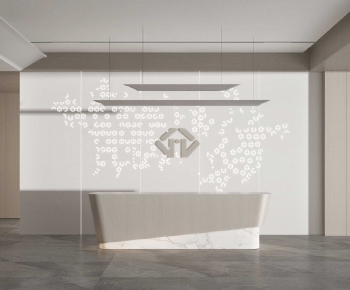 Modern Office Reception Desk-ID:680103061