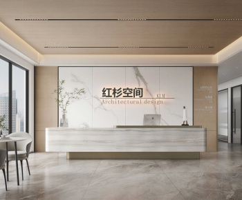 Modern Office Reception Desk-ID:180399432