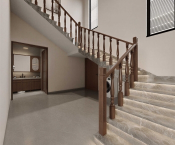 New Chinese Style Stairwell-ID:595154055