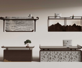 New Chinese Style Reception Desk-ID:507482051