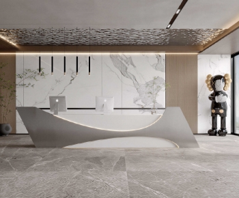 Modern Office Reception Desk-ID:728426936