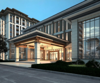 Modern Facade Element-ID:958863972