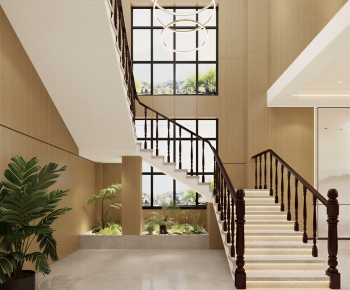 Simple European Style Stairwell-ID:439062121