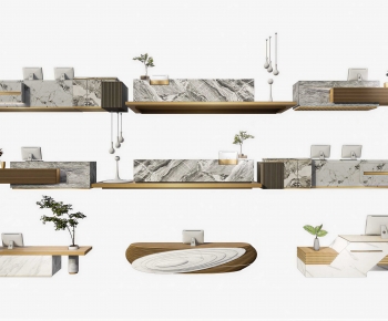 Modern Reception Desk-ID:653558977