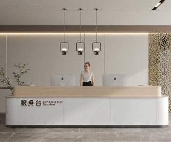 Modern Reception Desk-ID:877671009