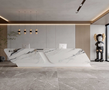 Modern Office Reception Desk-ID:918587925