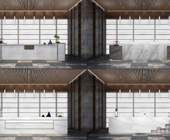 New Chinese Style Office Reception Desk-ID:877623087