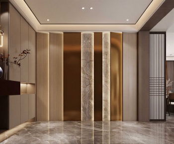 New Chinese Style Hallway-ID:651129964