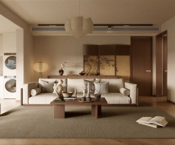 Wabi-sabi Style A Living Room-ID:417022942