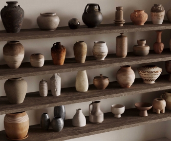 Wabi-sabi Style Clay Pot-ID:613504892