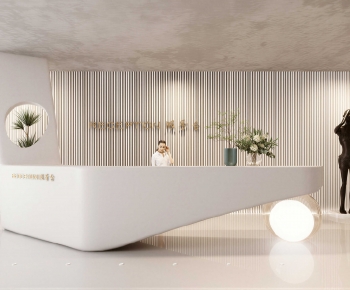 Modern Office Reception Desk-ID:606884002