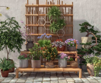 Modern Potted Green Plant-ID:433743006