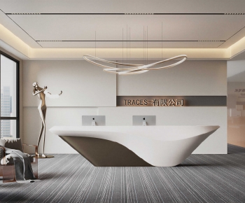 Modern Office Reception Desk-ID:786400085