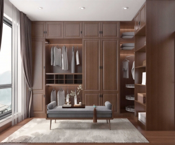 Modern Clothes Storage Area-ID:583376881