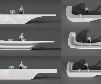 Modern Reception Desk-ID:988564015