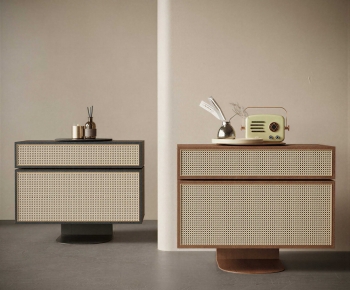 Wabi-sabi Style Bedside Cupboard-ID:488393076