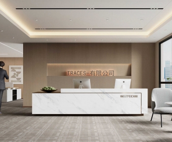 Modern Office Reception Desk-ID:690112111