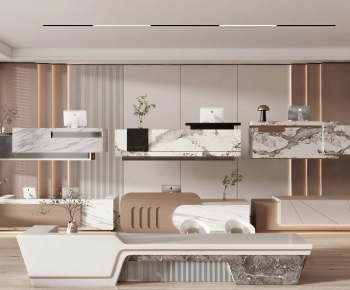 Modern Reception Desk-ID:660645019