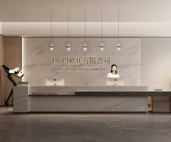 Modern Office Reception Desk-ID:465868009