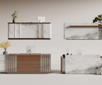 New Chinese Style Reception Desk-ID:873758088