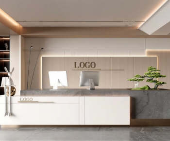Modern Office Reception Desk-ID:533014066
