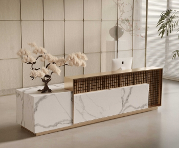 New Chinese Style Reception Desk-ID:661449473