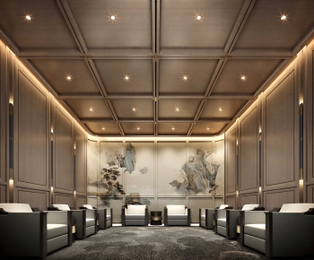 New Chinese Style Office Living Room-ID:987880214