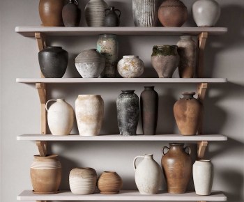 Wabi-sabi Style Clay Pot-ID:905567884