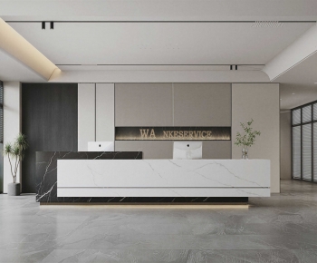 Modern Office Reception Desk-ID:967540985