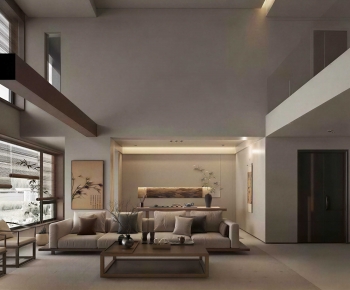 New Chinese Style A Living Room-ID:730878111