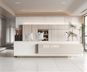 Modern Office Reception Desk-ID:799508094