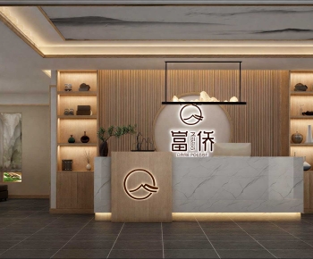 New Chinese Style Teahouse Tea House-ID:640430525