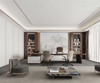 New Chinese Style Manager's Office-ID:144567973