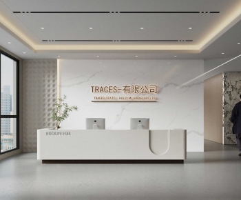 Modern Office Reception Desk-ID:924407969