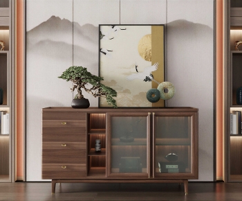 New Chinese Style Entrance Cabinet-ID:789642107