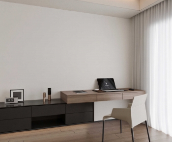 Modern Computer Desk And Chair-ID:140849117