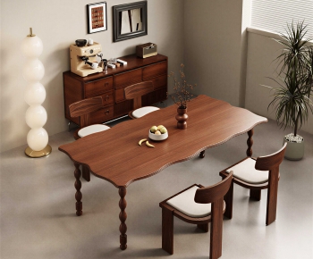 Wabi-sabi Style Dining Table And Chairs-ID:818032037